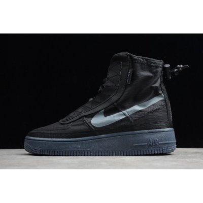 Nike Bayan Air Force 1 Shell Siyah / Koyu Gri Kaykay Ayakkabı Türkiye - LTYSSXGM